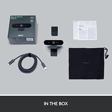 Load image into Gallery viewer, Logitech Brio 4K Webcam, Ultra 4K HD Video Calling, Noise-Canceling mic, HD Auto Light Correction, Wide Field of View, Works with Microsoft Teams, Zoom, Google Voice, PC/Mac/Laptop/Macbook/Tablet
