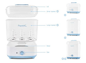 Papablic Baby Bottle Electric Steam Sterilizer and Dryer