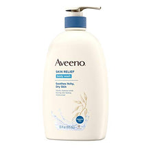 Load image into Gallery viewer, Aveeno Skin Relief Fragrance-Free Body Wash with Oat to Soothe Dry Itchy Skin, Gentle, Soap-Free &amp; Dye-Free for Sensitive Skin, 33 fl. oz
