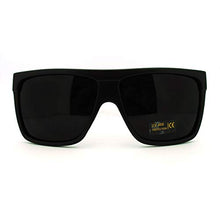 Load image into Gallery viewer, SUPER Dark Black Lens Sunglasses Flat Top Square Oversized Mob Style
