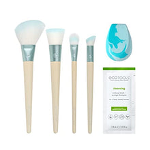 Load image into Gallery viewer, EcoTools Limited Edition Ready, Glow Makeup Accessory &amp; Care Holiday Set, Blue, 6 Piece Valentine's Day Gift Set
