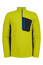 Load image into Gallery viewer, Spyder Men's Standard Bandit Half Zip Mid-Layer Jacket, Citron, Large
