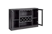 Load image into Gallery viewer, Home Source Jill Zarin Espresso Bar Cabinet with Curved Glass Doors
