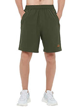 Load image into Gallery viewer, TBMPOY Men's Running Lightweight Elastic Waist Athletic Jogger Pace Shorts(ArmyGreen,us L)
