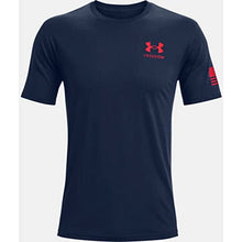 Load image into Gallery viewer, Under Armour Men's New Freedom Flag T-Shirt , Academy Blue (409)/Red , Large
