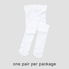 Load image into Gallery viewer, STELLE Girls' Ultra Soft Pro Dance Tight/Ballet Footed Tight (Toddler/Little Kid/Big Kid), White, XXS
