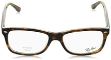 Load image into Gallery viewer, Ray-Ban Unisex-Adult RX5228 Prescription Eyeglass Frames, Top Black, Dark Brown &amp; Yellow/Demo Lens, 55 mm
