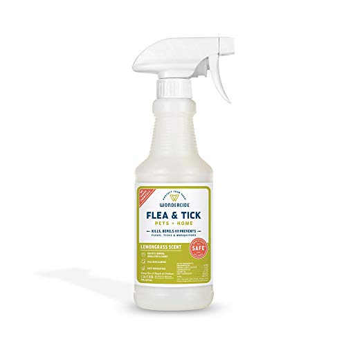 Wondercide - Flea, Tick and Mosquito Spray for Dogs, Cats, and Home - Flea and Tick Killer, Control, Prevention, Treatment - with Natural Essential Oils - Pet and Family Safe – Lemongrass 16 oz