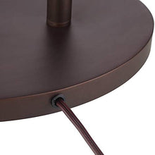Load image into Gallery viewer, Roscoe Bronze Twin Pole Floor Lamp with Tray Table and USB - Franklin Iron Works

