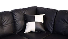 Load image into Gallery viewer, GAOPAN Set for Home 2021 Sectional Faux Leather Tufted Cushions Living Room, 5 Seats Sofa Couch with Reversible Right Chaise Lounge and Storage Ottoman,Obsidian Black
