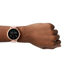 Load image into Gallery viewer, Fossil 42mm Gen 5E Stainless Steel and Silicone Touchscreen Smart Watch, Color: Rose Gold, Pink (Model: FTW6066)
