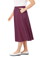 Load image into Gallery viewer, Woman Within Women's Plus Size 7-Day Knit A-Line Skirt - 1X, Navy
