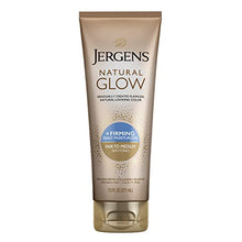 Load image into Gallery viewer, Jergens Natural Glow +FIRMING Self Tanner, Sunless Tanning Lotion for Fair to Medium Skin Tone, Anti Cellulite Firming Body Lotion for Natural-Looking Tan, 7.5 Ounce
