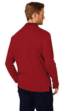 Load image into Gallery viewer, Brosloth Men's Long Sleeve Polo Shirt Classic Regular Fit Casual Shirt with Right Chest Pocket Sport Shirt Wine Red X-Large

