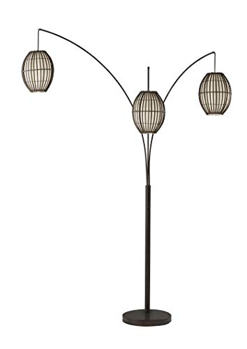 Adesso 4026-26 Maui Arc Lamp – 82-inch 3-Light Floor Lamp – Antique Bronze Finish Standing Lamp. Home Decor Lighting Fixtures