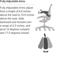 Load image into Gallery viewer, Herman Miller Aeron Task Chair: Tilt Limiter - PostureFit SL - Fully Adj Arm - Black Vinyl Armpad - Carpet Caster
