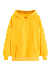 Load image into Gallery viewer, MakeMeChic Women's Letter Print Sweatshirt Long Sleeve Pullover Hoodies Tops A Bright Yellow L
