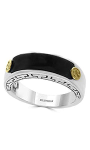 Effy 925 Sterling Silver & 18K Yellow Gold Onyx Ring, 0.4 TCW IRL0J760XX
