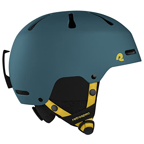 Retrospec Comstock Ski & Snowboard Helmet for Adults - Durable ABS Shell, Protective EPS Foam & 10 Cooling Vents - Adjustable Fit for Men & Women - Matte Superior Blue, Small