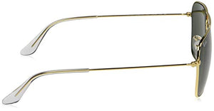 Ray-Ban RB3136 Caravan Square Sunglasses, Arista Gold/Green, 58 mm