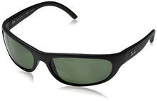 Load image into Gallery viewer, Ray-Ban Men&#39;s RB4033 Rectangular Sunglasses, Matte Black/Polarized Green, 60 mm
