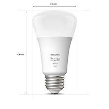 Load image into Gallery viewer, Philips Hue 2-Pack White A19 Medium Lumen Smart Bulb, 1100 Lumens, Bluetooth &amp; Zigbee Compatible (Hue Hub Optional), Works with Alexa &amp; Google Assistant, White (Dimmable Only)
