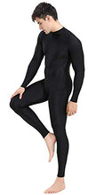 Load image into Gallery viewer, Speerise Mens Turtleneck Spandex Long Sleeve Unitard Bodysuit Dancewear, Black, XXL
