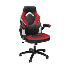 Load image into Gallery viewer, OFM ESS Collection Racing Style Bonded Leather Gaming Chair, in Red/White (ESS-3085-RED-WHT)
