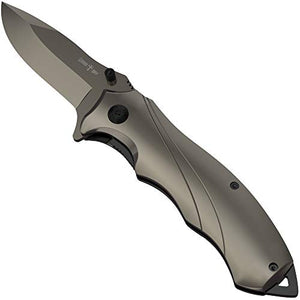 Heavy Pocket Knife for Men Best Spring Assisted Knife Folding Knife with Glass Breaker and Pocket Clip - Tactical Knofe - Camping Hunting Hiking Fishing EDC Survival Boy Scout Knife Gifts for Men 6495
