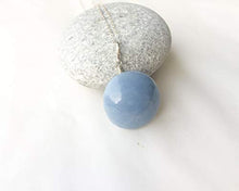 Load image into Gallery viewer, Natural Celestite/Angelite sterling silver handmade pendant
