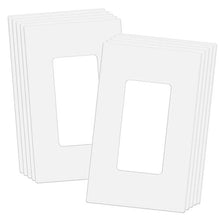 Load image into Gallery viewer, ENERLITES Screwless Decorator Wall Plates Child Safe Outlet Covers, Size 1-Gang 4.68" H x 2.93" L, Unbreakable Polycarbonate Thermoplastic, SI8831-W-10PCS, Glossy, White (10 Count)
