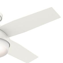 Load image into Gallery viewer, Hunter Dempsey Indoor Low Profile Ceiling Fan with LED Light and Remote Control, 44&quot;, White

