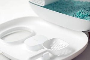 MS Cat Litter Box for Easier Handling of Cat Litter, Enclosed Design, Easy to Clean, Prevent Sand Leakage, Easy Assembly and Large Space, with Cat Litter Scoop