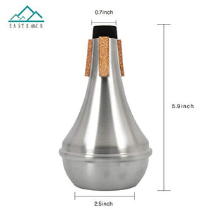 Eastrock Trumpet Straight Mute Silencer Lightweight with Rubber Cork for Jazz,Classic,Beginners and Students