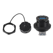 Load image into Gallery viewer, UMLIFE USB 3.0 Connector, 2PCS Electrical USB3.0 Female to Female IP67 Waterproof Connector, Double Head Coupler Adapter, Socket Plug Panel Mount with Waterproof/Dust Cap
