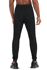 JARKADA Mens Hiking Jogger Sweatpants Slim Fit Workout Joggers for Men with Pockets Cotton Black M