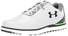 Load image into Gallery viewer, Under Armour Men's Showdown Golf Shoe, White (100)/Black, 9 M US
