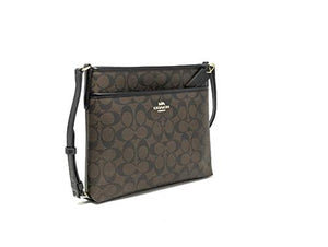 Coach FILE CROSSBODY IN SIGNATURE CANVAS, Im/Brown/Black, One Size
