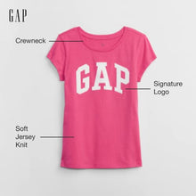 Load image into Gallery viewer, GAP Girls Short Sleeve Logo T-Shirt T Shirt, Black 19, Large US
