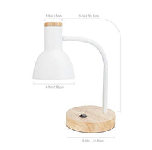 Load image into Gallery viewer, PINSOON LED Desk Lamp with Flexible Goose-Neck 2 Bulb Energy Saving for Bedside Table, Bedroom Study, and Office
