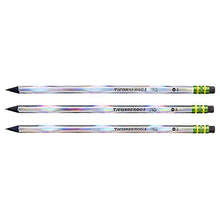 Load image into Gallery viewer, Ticonderoga Noir Black Wood-Cased #2 Pencils, Holographic Design, 12-Count (13970)
