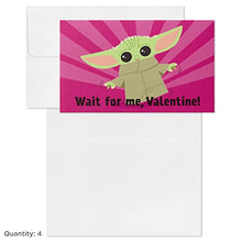 Load image into Gallery viewer, Hallmark Kids Baby Yoda Mini Valentines Day Cards Assortment (18 Cards with Envelopes)
