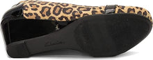 Load image into Gallery viewer, Clarks Women's Flores Poppy Pump, Tan Leopard Suede, 6 M US
