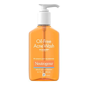 Neutrogena Oil-Free Acne Fighting Facial Cleanser with Salicylic Acid Acne Treatment Medicine, Daily Oil-Free Acne Face Wash for Acne-Prone Skin, 9.1 fl. oz, 3 pk