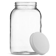 Load image into Gallery viewer, Paksh Novelty 1-Gallon Glass Jar Wide Mouth with Airtight Metal Lid - USDA Approved BPA-Free Dishwasher Safe Large Mason Jar for Fermenting, Kombucha, Kefir, Storing and Canning Uses, Clear (1 Jar)
