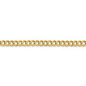 14k Yellow Gold 4.7mm Solid Flat Cuban Chain Necklace 24 Inch Pendant Charm Curb Miami Fine Jewelry For Women Gifts For Her