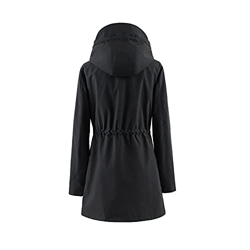 Load image into Gallery viewer, Polydeer Women's Lightweight Waterproof Raincoat Breathable Windbreaker Jacket Active Outdoor Hooded Trench Coats Long Poncho (Green,XS)