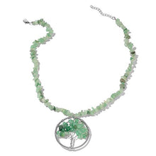 Load image into Gallery viewer, Green Aventurine Copper Tree Shepherd Hook Dangle Drop Earrings Necklace Fashion Jewelry Set Size 18-20"
