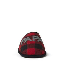 Load image into Gallery viewer, Dearfoams Men's Papa Bear Slipper, faux faux fur Plaid, Medium
