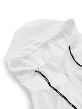 Load image into Gallery viewer, SweatyRocks Women&#39;s Casual Sport Colorblock Drawstring Hooded Windbreaker Jacket Black#1 M
